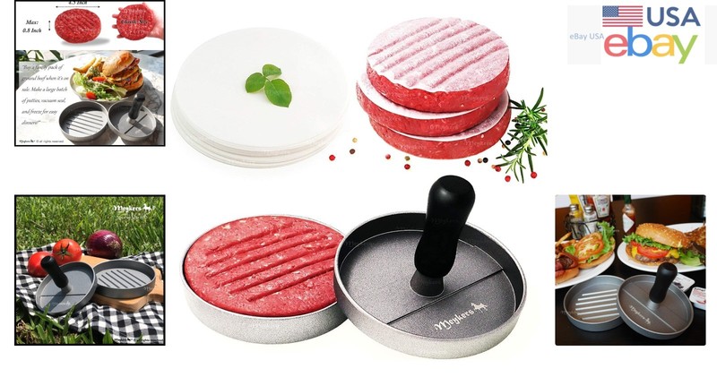 Burger Press Set with Free Wax Patty Papers for BBQ and Grilling Convenience gallery