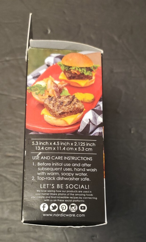 Nordic Ware 3 In 1 Stuffed Burger Maker & Patty Press Indoor Outdoor New in Box gallery
