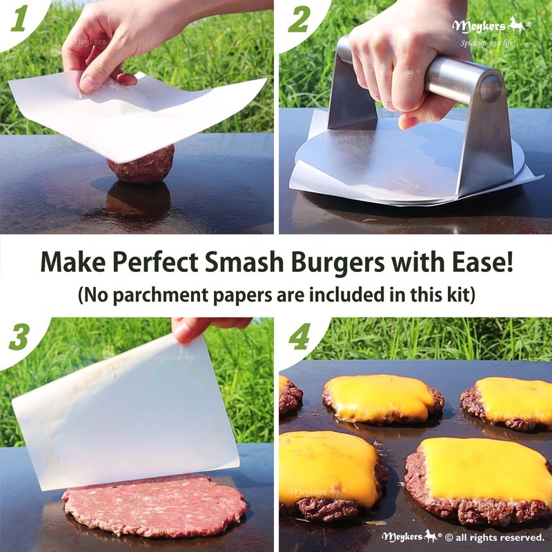 Meykers Smash Burger Press 6.3” Smasher | for Round | Only gallery