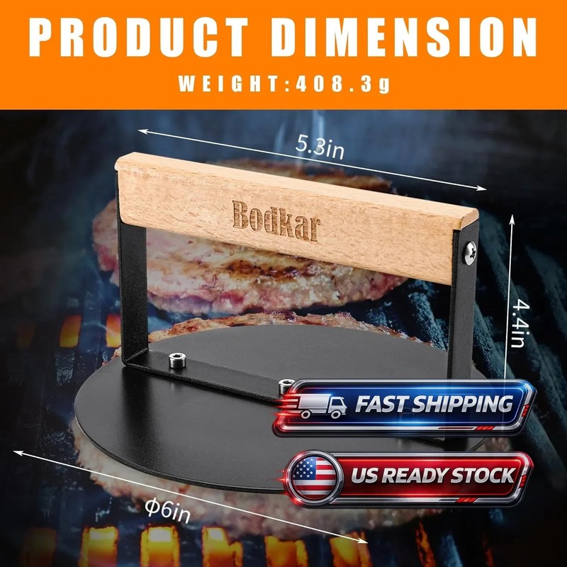Kitchen Tools Heavy Duty Cast Iron Grill Press Burger Press Bacon Press Barbecue gallery