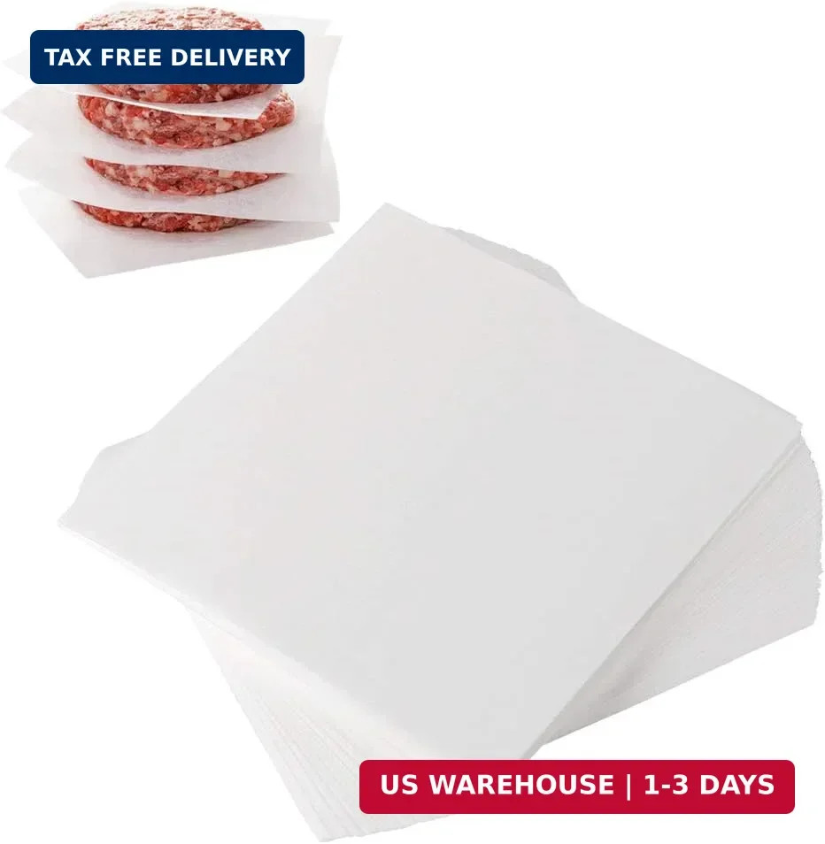 Burger Patty Paper, 5.5 x 5.5in, Set of 300, Patty Paper Squares, Baking Parchme gallery