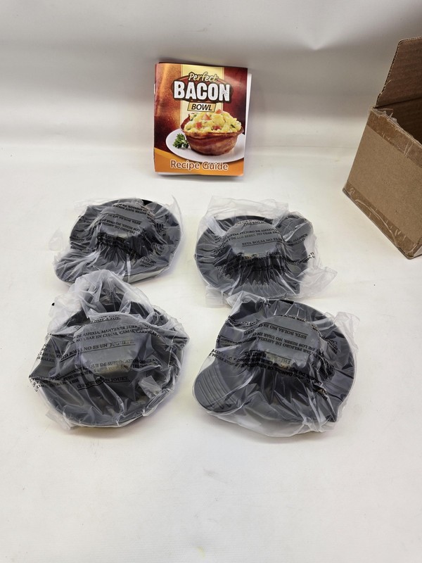 Perfect Bacon Bowl Set w/ Recipe Guide & Stufz Burger Maker Kitchen Cooking Tool gallery
