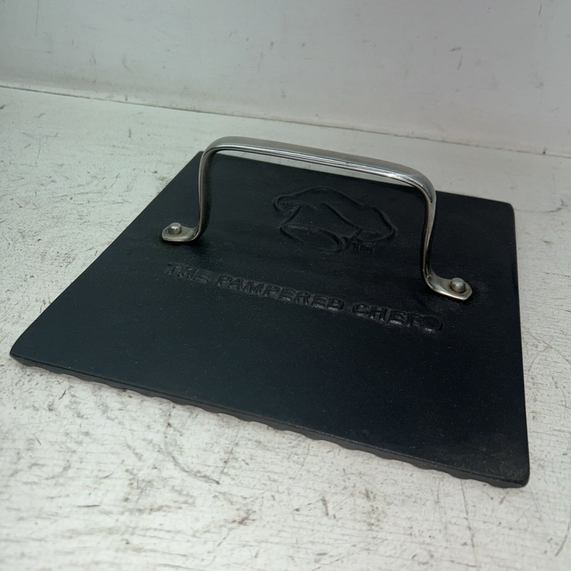 Pampered Chef Grill Press Cast Iron #2875 gallery