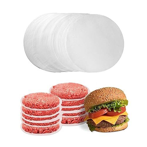 500 Pcs Non-Stick Burger Patty Paper Hamburger Parchment Papers for Press gallery