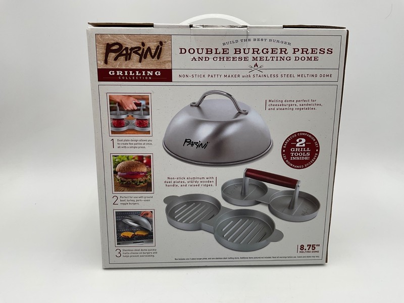 Parini Double Burger Press and Cheese Melting Dome gallery