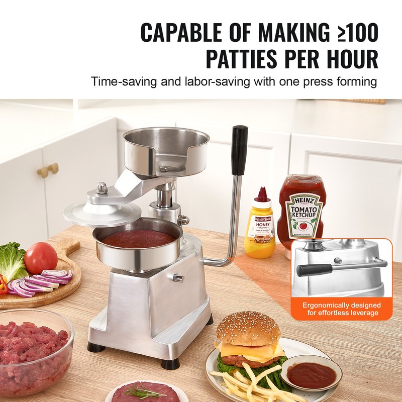 5" Commercial Burger Patty Maker Hamburger Meat Press Forming Machine gallery
