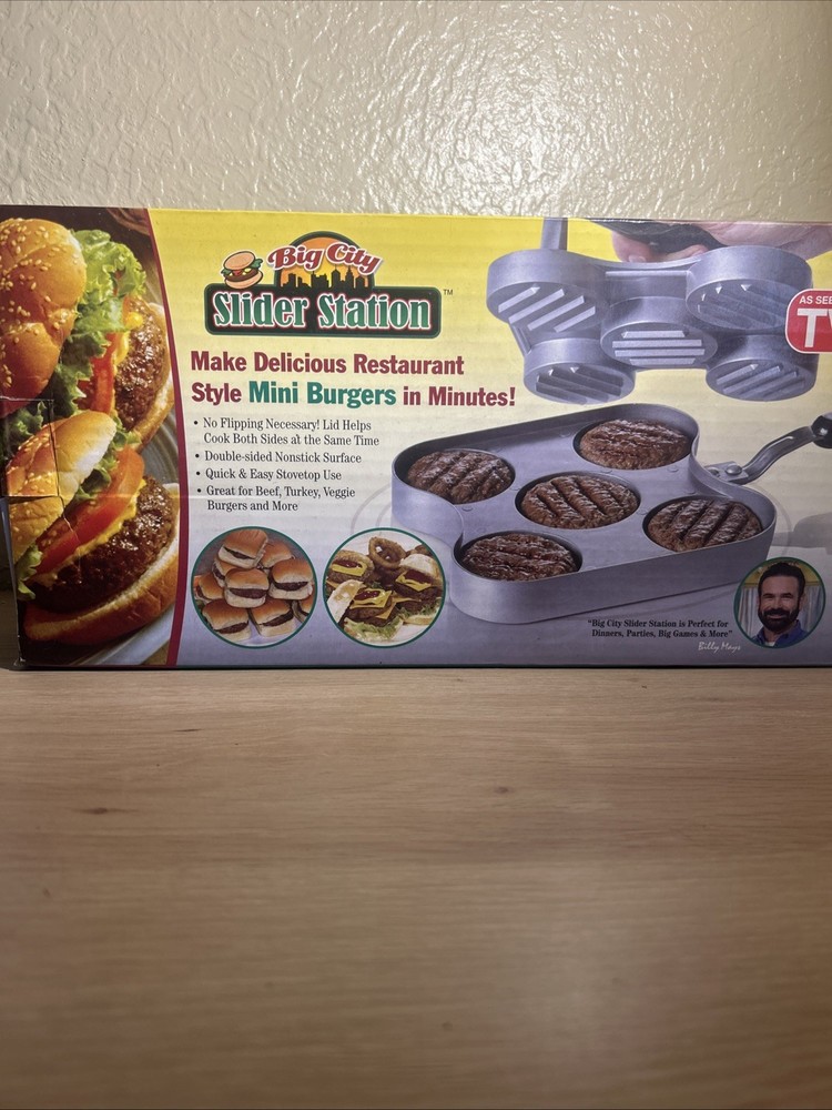 Big City Slider Station Mini Burger Maker Pan New In Box