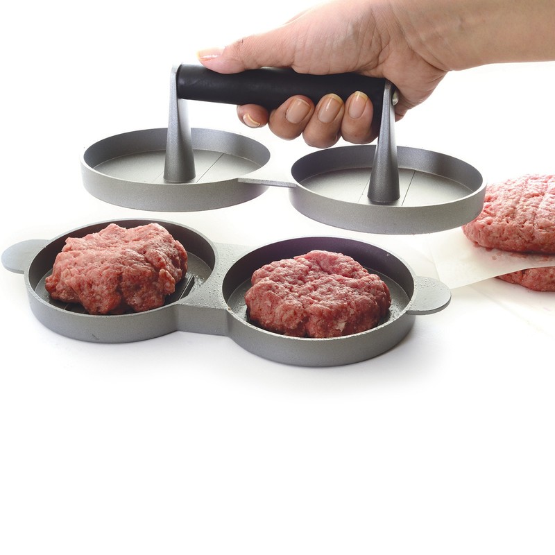 Norpro Nonstick Cast Aluminum Double Hamburger Press gallery