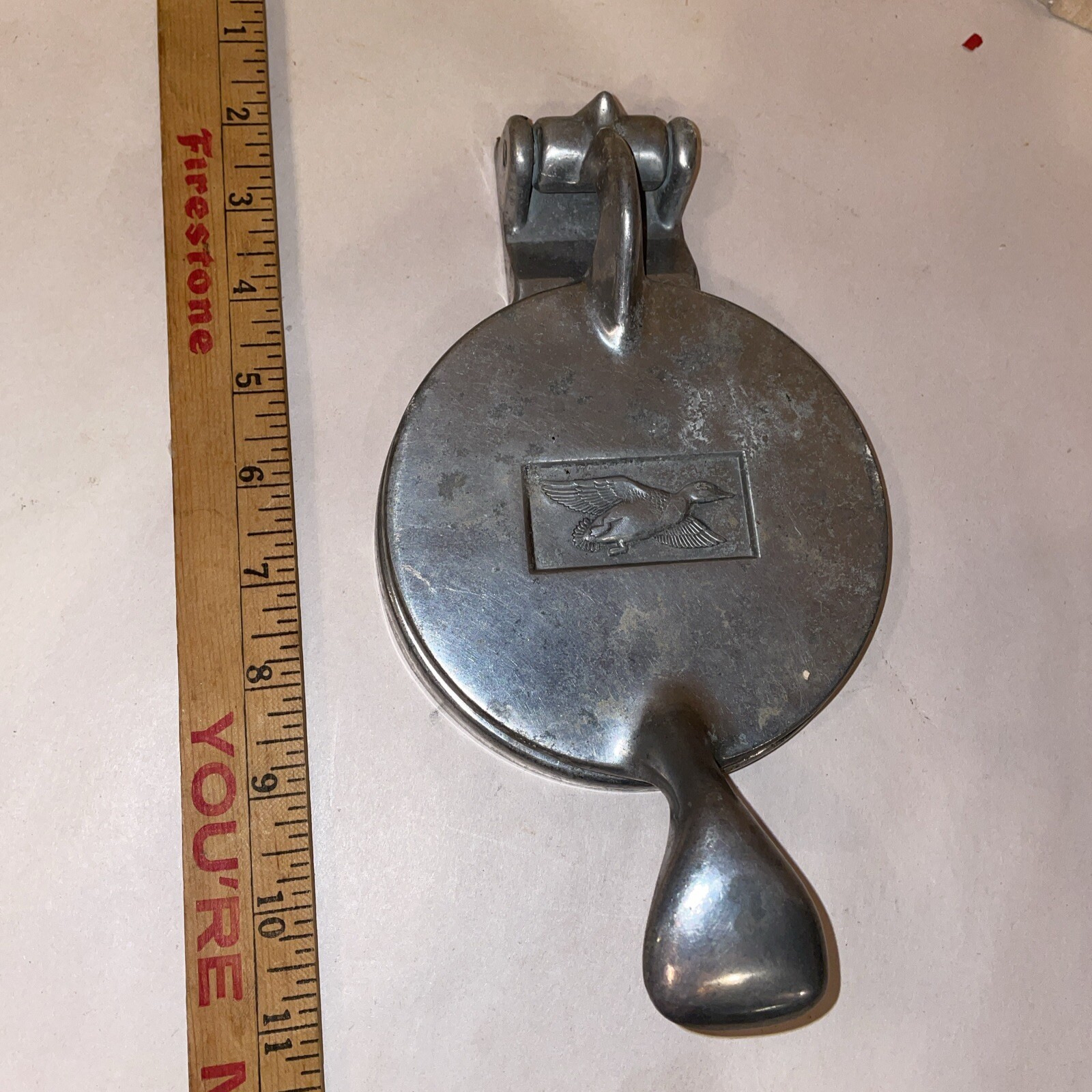 Vintage Sears Kenmore Mallard Duck Die Cast Aluminum Hamburger Press gallery