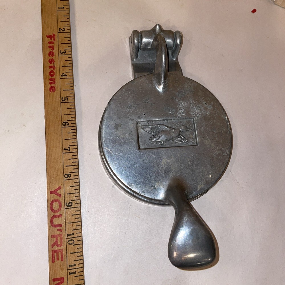 Vintage Sears Kenmore Mallard Duck Die Cast Aluminum Hamburger Press