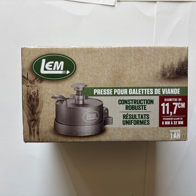 LEM HEAVEY DUTY BURGER PRESS/534 AND LEM 1000 CT. PLASTIC FREEZER SHEETS gallery