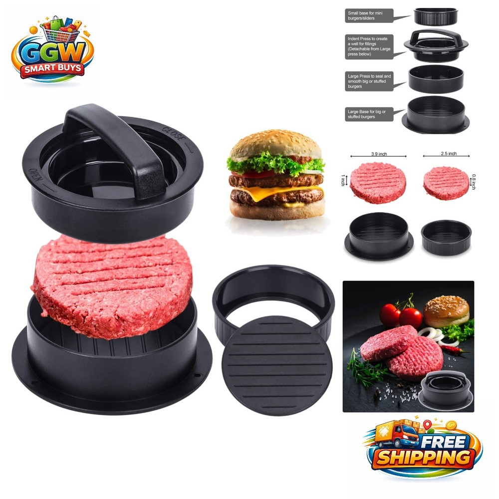 Innovative Burger Press for Perfect Patties: Includes 100 Pcs Parchment Sheets
