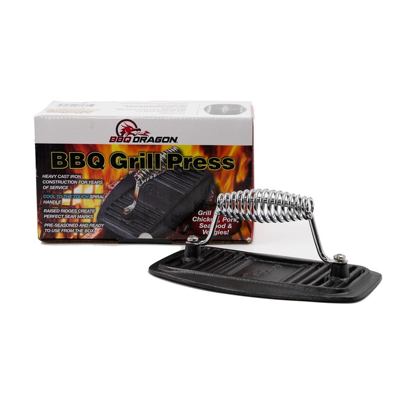 Cast Iron Grill Press – Heavy Duty 2.9 lb Burger, Bacon & Panini Press – Pre ... gallery