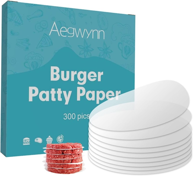 200 Pcs Non-Stick Burger Patty Paper Hamburger Parchment Papers for Press gallery