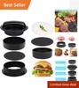Versatile 3-in-1 Hamburger Press with 100 Wax Papers for Perfect Patty Sizes gallery