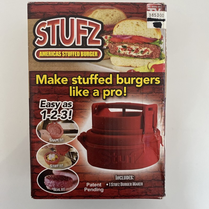 StufZ Burger Press As seen On TV, Make Stuffed Burgers Like a Pro-New Sealed Box gallery