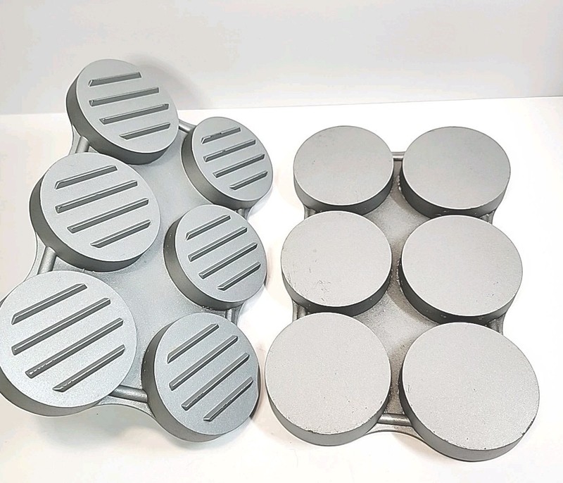 Norpro 6 Cavity Cast Aluminum 2" Mini Burger Slider Patty Press Grill Kitchen gallery