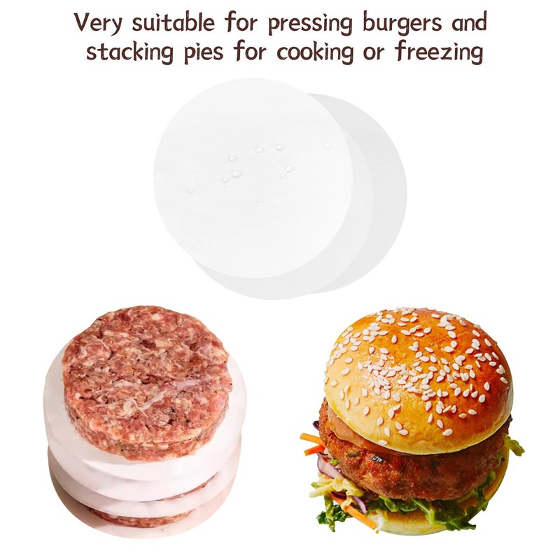 200 Pcs 5.12 Inch Parchment Paper Rounds, Hamburger Patty Inch, White gallery