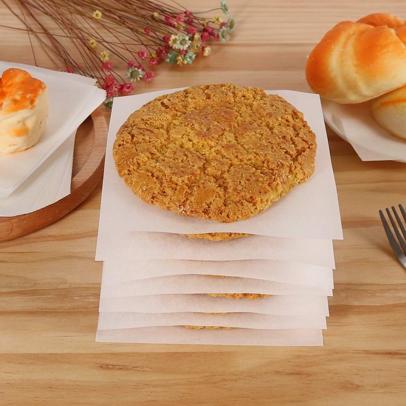 Parchment Paper Squares, 4x4 Inch, Set of 300, Small Hamburger 4 inch, White gallery