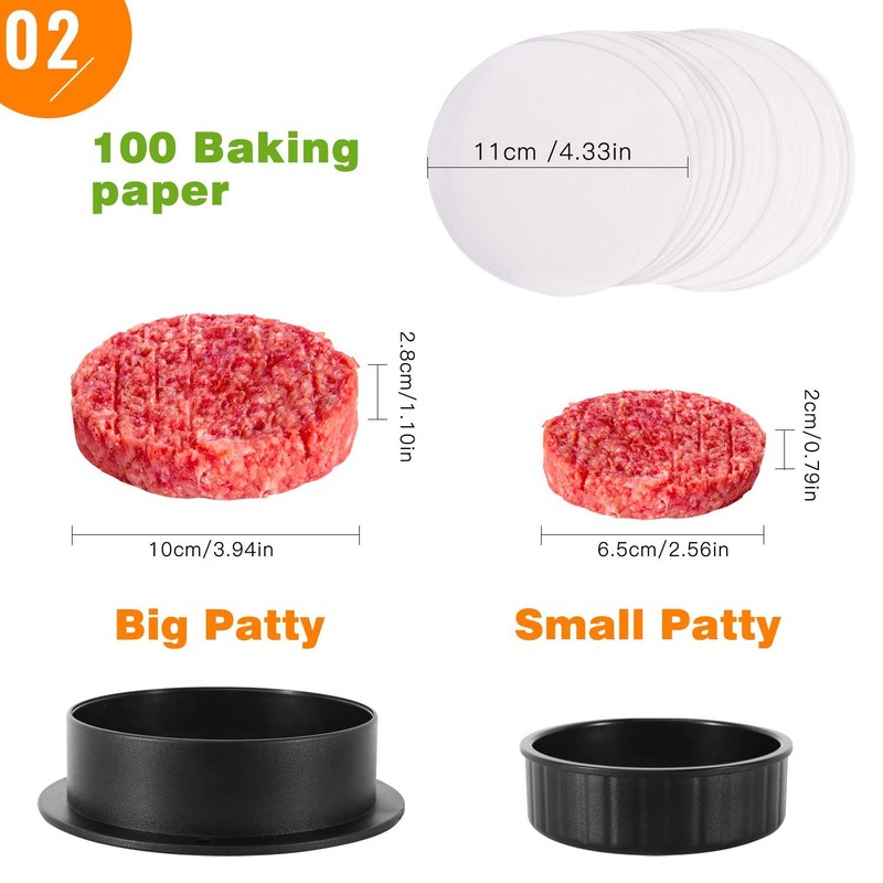 Nuovoware 3 in 1 Burger Press, Hamburger Press Patty Stuffed Burger Maker gallery