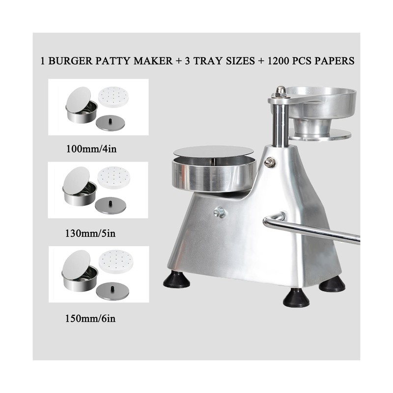 CTJ Commercial Hamburger Patty Maker Food Stainless Steel Bowl Burger Press P... gallery