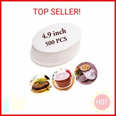 Meykers Wax Patty Paper Sheets for 5 Inches Burger Press – 500 Pcs Round hamburg