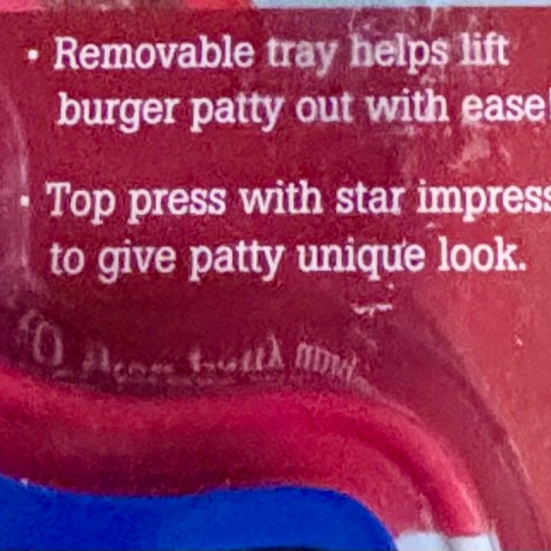 TexasStyle Burger Press OS Red White Blue New Texas Shaped Patty Maker NWT gallery