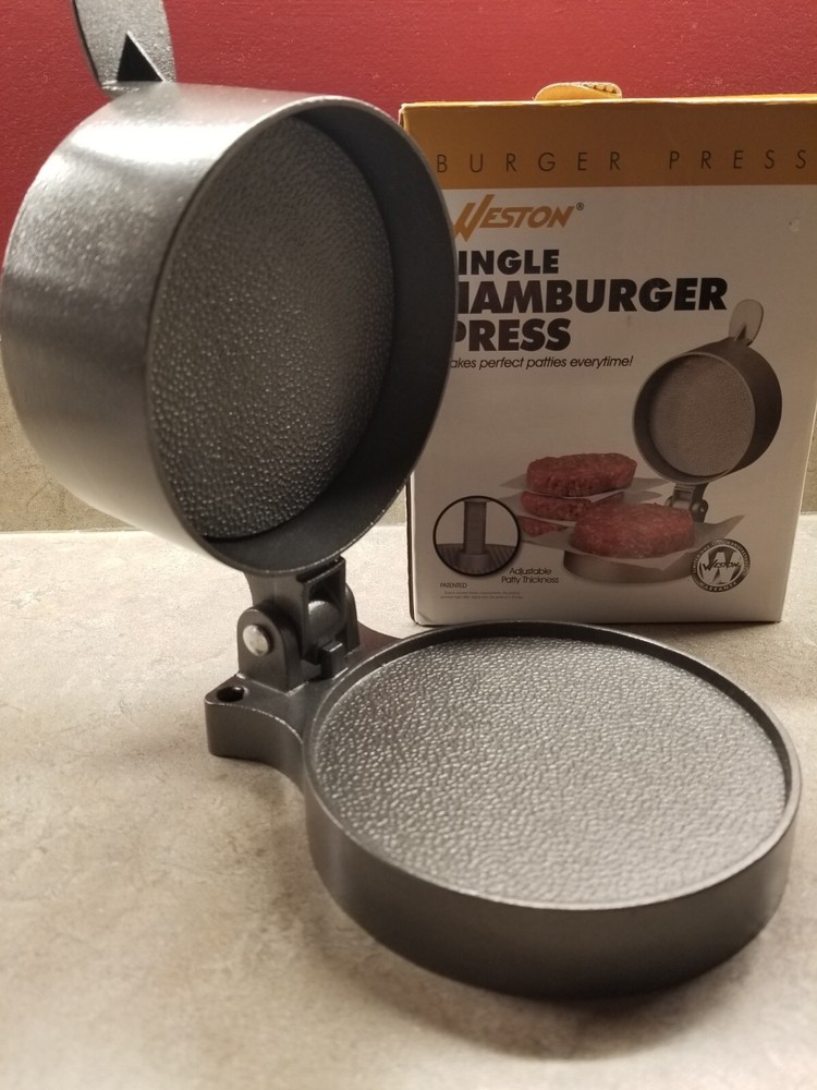 Weston Hamburger 4.5" Aluminum Burger Press Adjustable 1/4" to 1 1/2" 07-0301