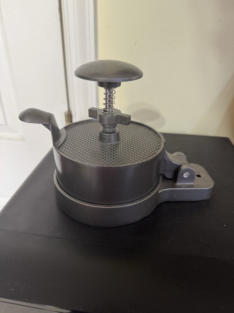 Burger Single Press Cast Aluminum Nonstick Adjustable Hamburger Mold Heavy Duty