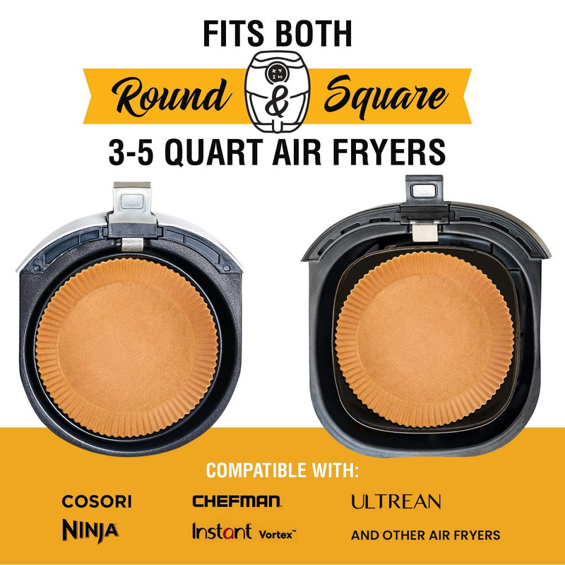 6.3” Small Round Air Fryer Liners, 2-4 qt Airfryer 6.3" Round, gallery