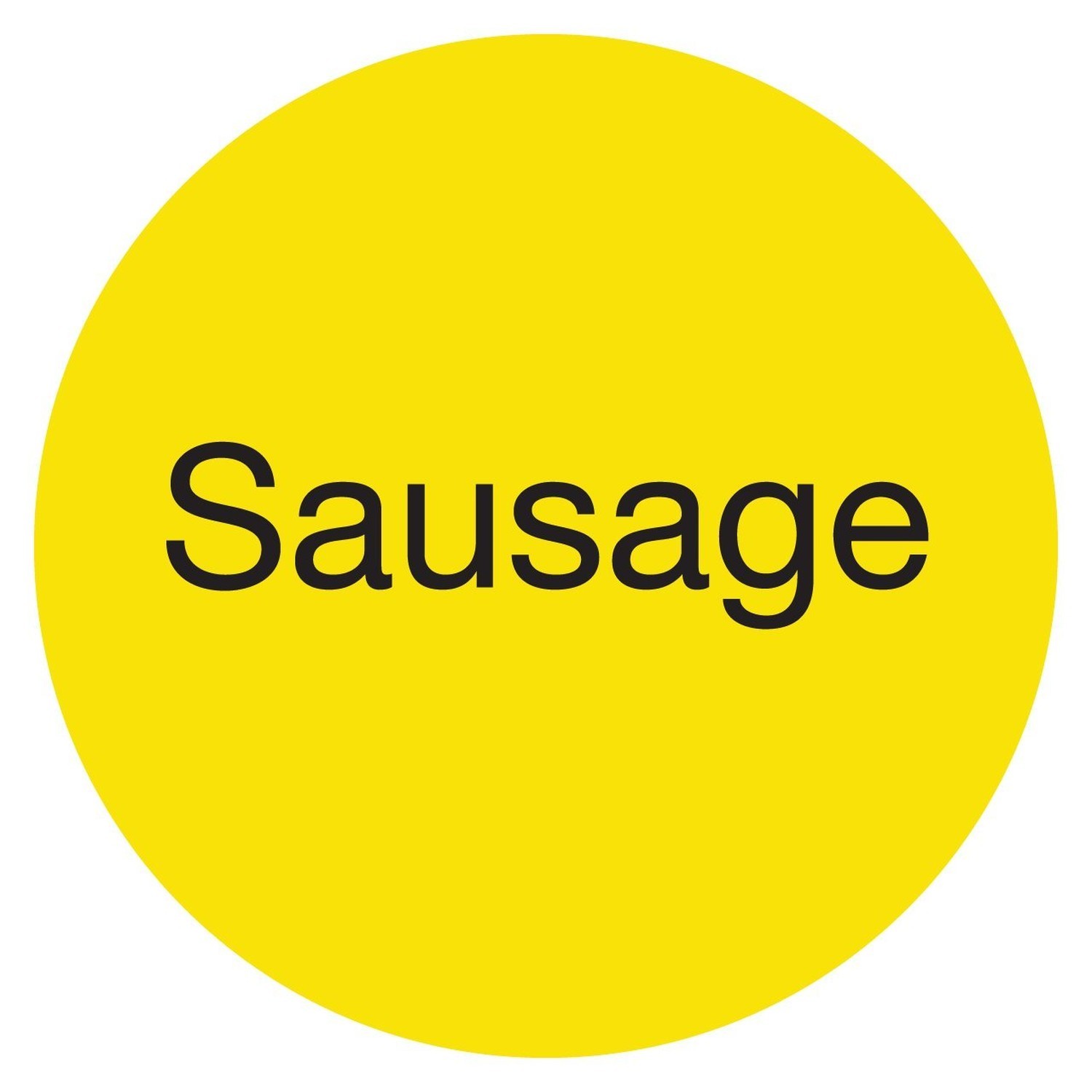 DayMark IT111261 DuraMark Permanent Circle Deli Label, "Sausage", 1" Diameter... gallery