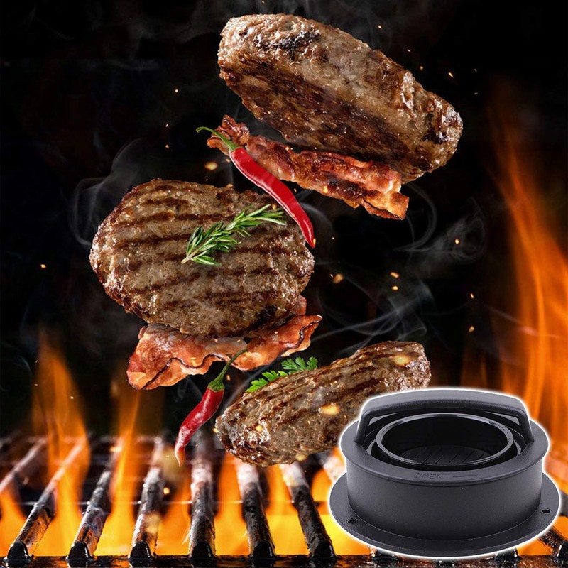 3 in 1 Non Stick Hamburger Press Patty Maker With 100Pcs Hamburger Patty Paper gallery