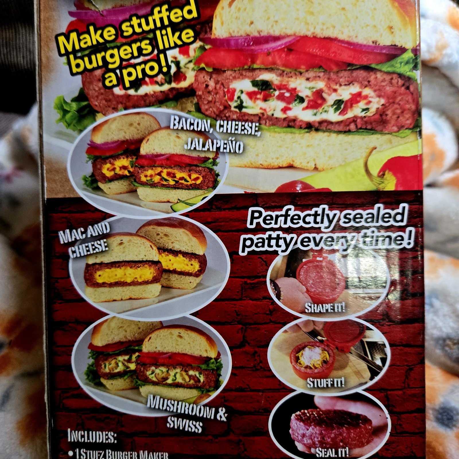Stufz, Stuffed Burger Press, Or Other Meat, Tuna... Patty Maker As Seen On TV gallery