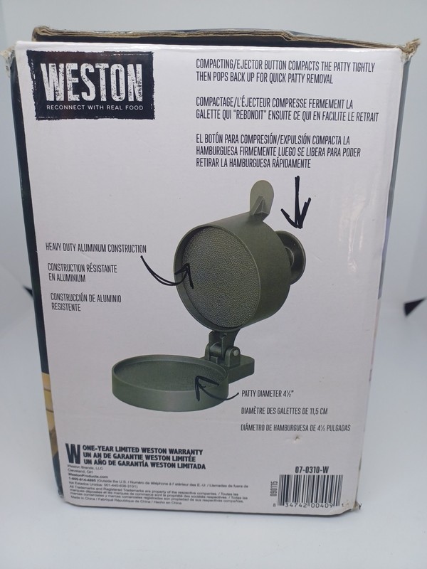 Weston 07-0310-W Burger Express Patty Ejector Hamburger Press Beef New gallery