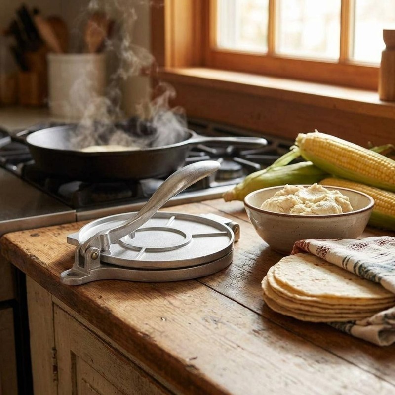 Metal Tortilla Press Versatile Dumpling Skin Press Space-Saving for Home gallery