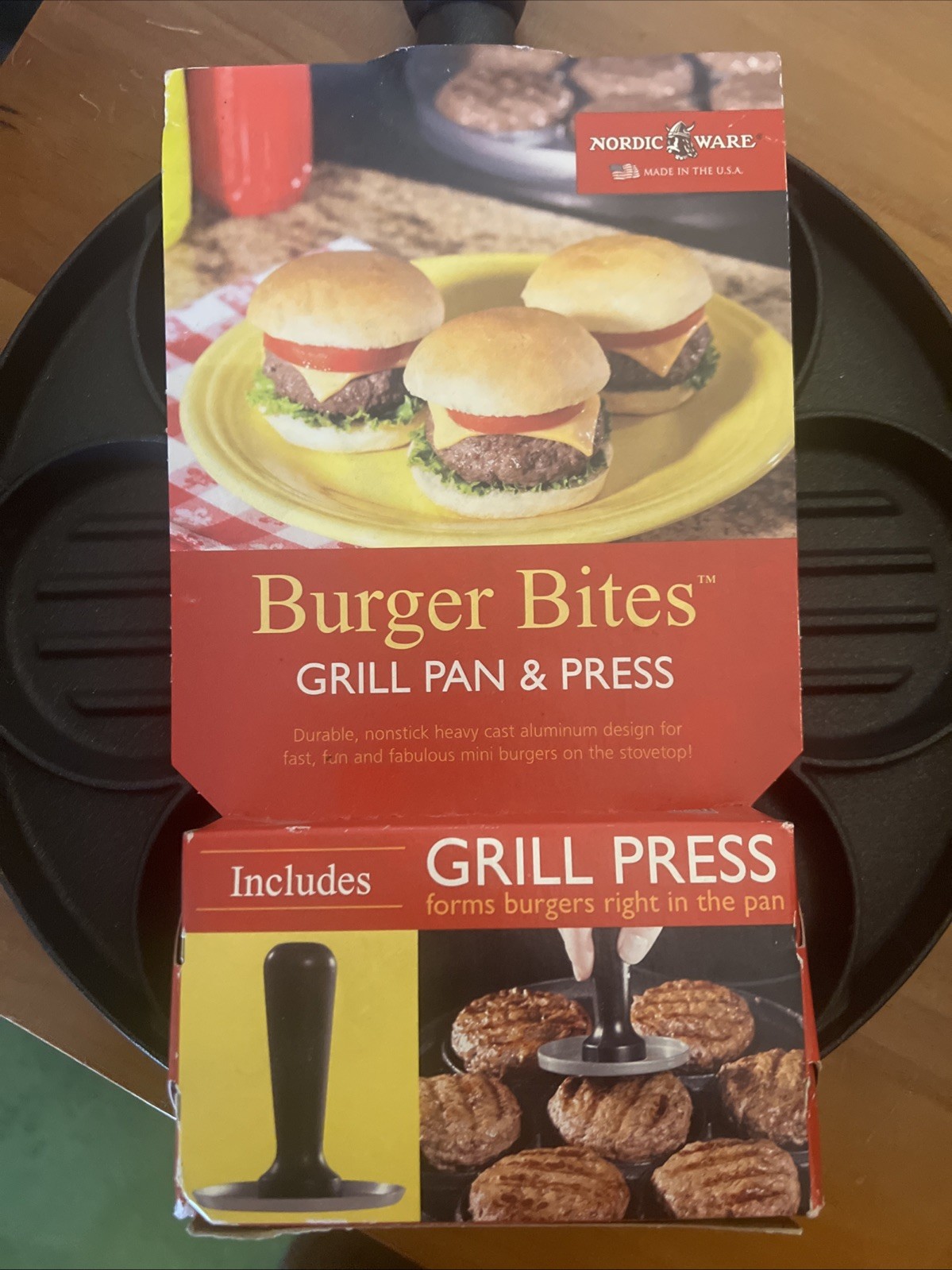 Nordic Ware Burger Bites Grill Pan & Press gallery