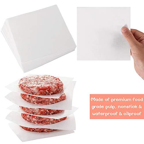 5 Inch Parchment Patty Paper for Burgers Deli Cheese Patties, 300 Sheets gallery