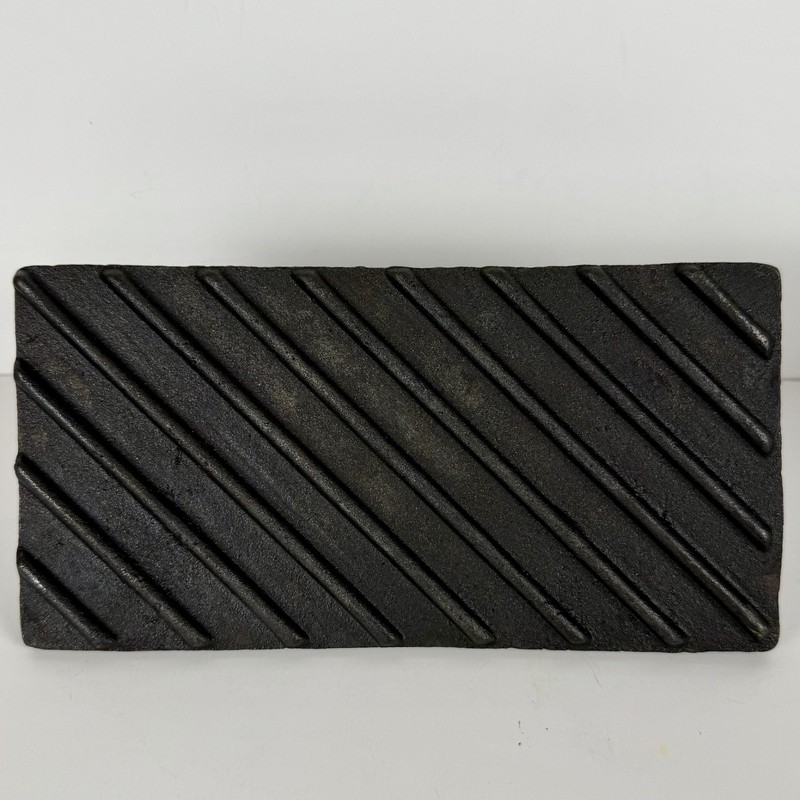 Vintage Palm Cast Iron Grill Press Bacon Press Steak Weight Wood Handle gallery