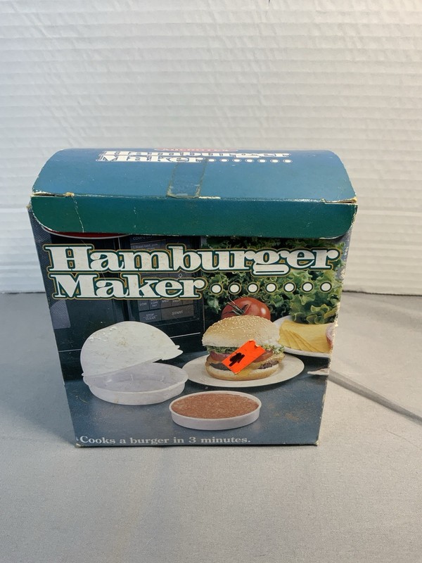 Vintage Microtex Hamburger Maker In Original Box W/instructions gallery