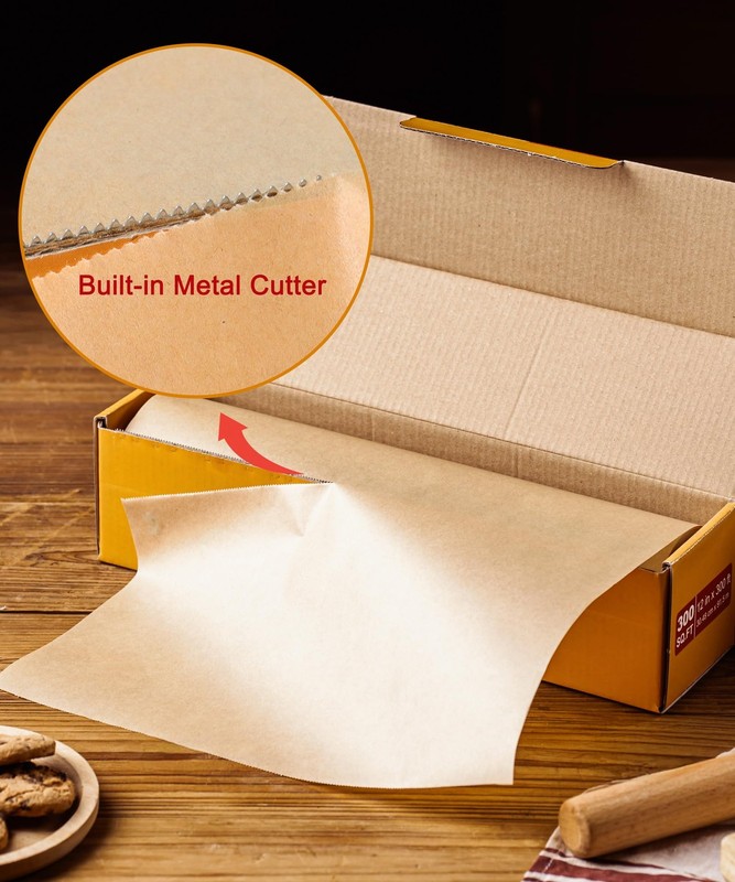 Unbleached Parchment Paper Roll, Non-Stick 12" X 300ft, Brown gallery