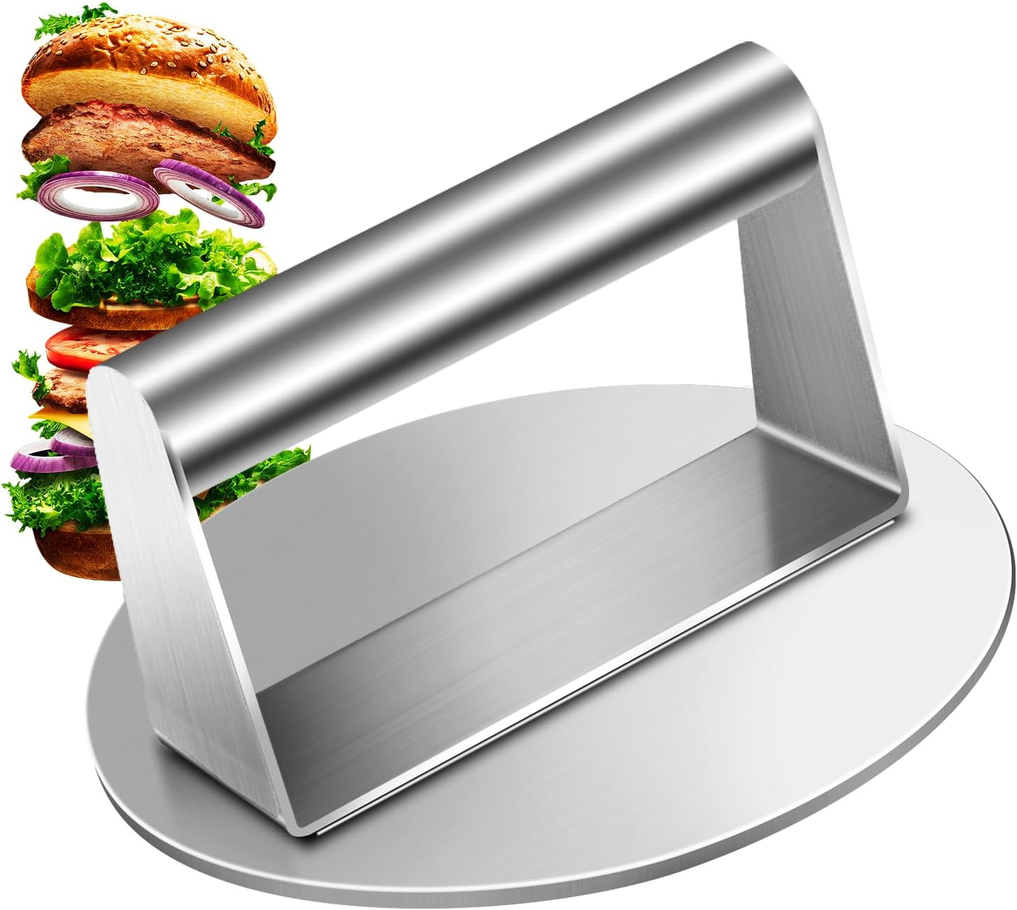 Smash Burger Press, 5.9 Inch round Hamburger Press, Upgrade Burger Press with Pr gallery