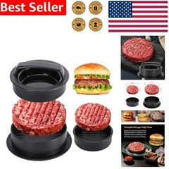 3-in-1 Non-Stick Burger Press and Patty Maker – Perfect for Stuffed Burgers