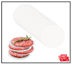 100 Pcs Burger Patty Paper Hamburger Parchment Papers 4 Inch Non-Stick Round Ham