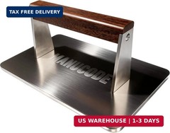 Stainless Steel Bacon Press – 3.2 LB Heavy Cooking Weight, Ideal for Flat Top Gr
