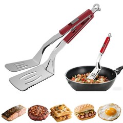 11.5-inch Stainless Steel Tongs for Cooking – Versatile Metal Spatula Tong