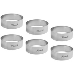 Large Burger Mold Set – 6 Pieces – Stainless Steel