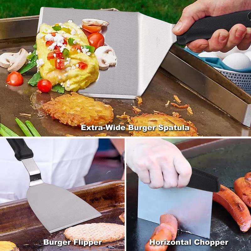 ROMANTICIST 29PCS Griddle Accessories Set - Flat Top Teppanyaki Spatula Set w... gallery