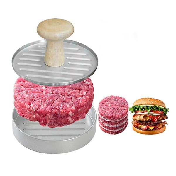 5 Inch Stainless Steel Non-Stick Hamburger Meat Press Mold Burger BBQ Tool